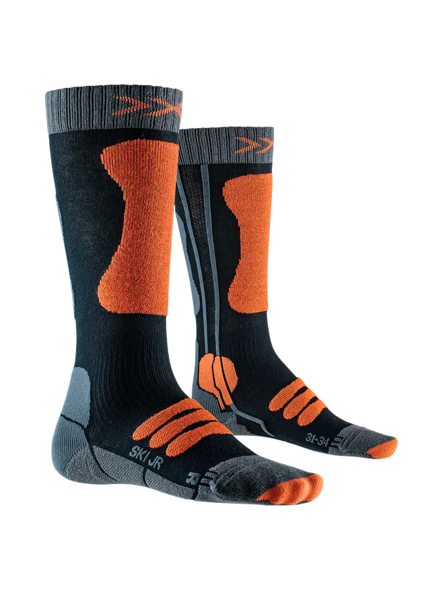 x-socks-ski-jr-4-0-skisocken-kinder-31-34-anthrazit-orange image 1
