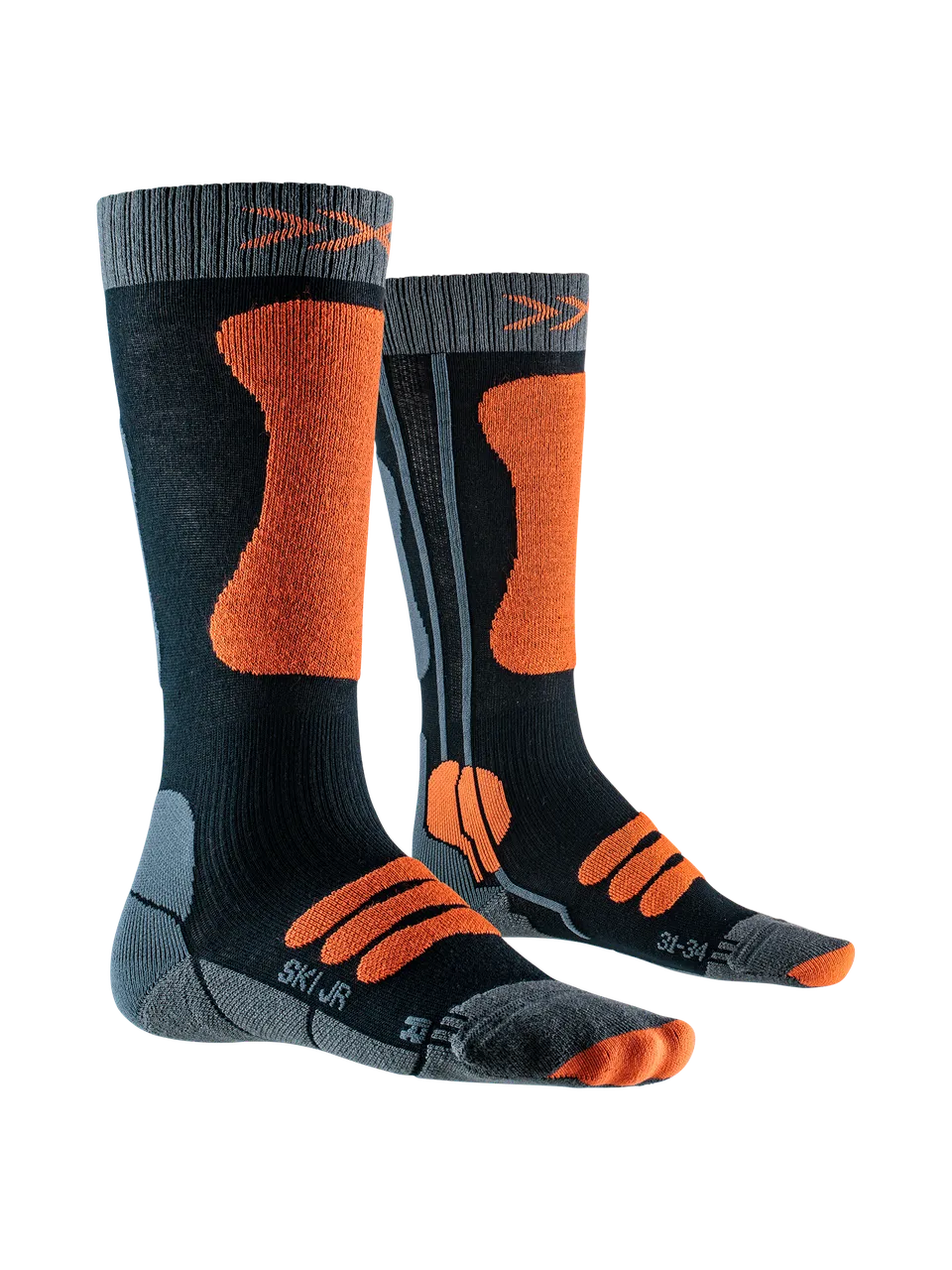 x-socks-ski-jr-4-0-skisocken-kinder-31-34-anthrazit-orange image 1