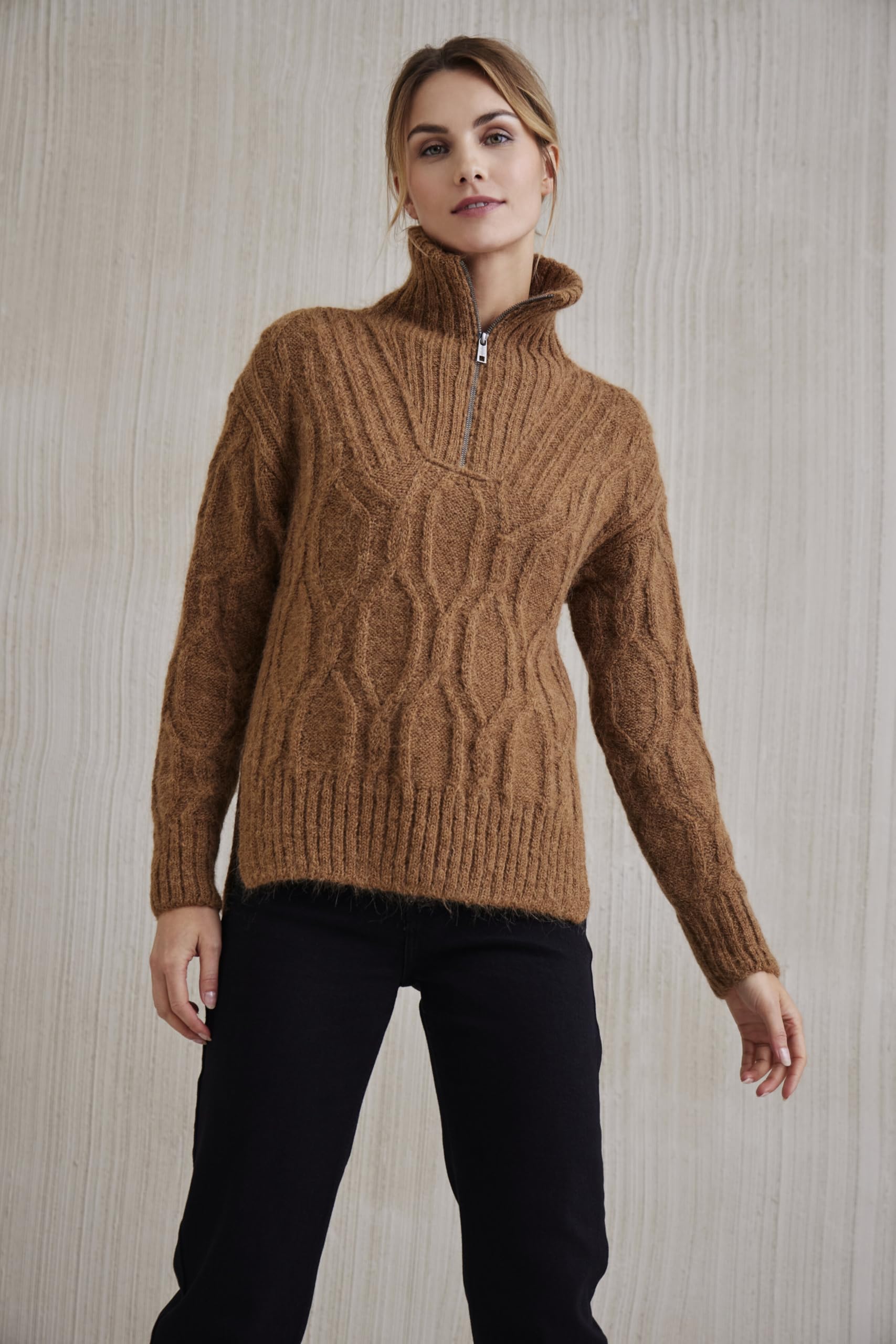 falke-rustique-pullover-damen-wolle-alpaka-troyerkragen image 4