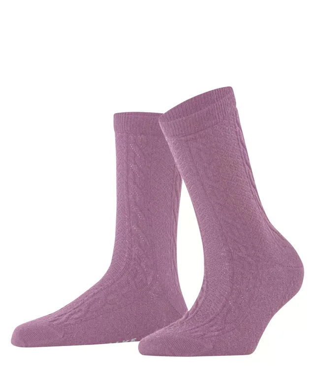 falke-declivity-socken-blush-35-38-merinowolle-zopf image 1