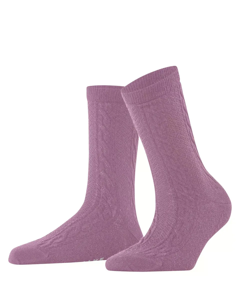 falke-declivity-socken-blush-35-38-merinowolle-zopf image 1