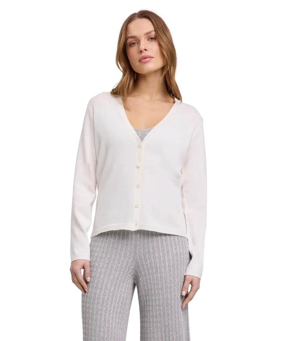 falke-cotton-touch-cotton-knit-cardigan-strickjacke-schwarz-bio-baumwolle image 1