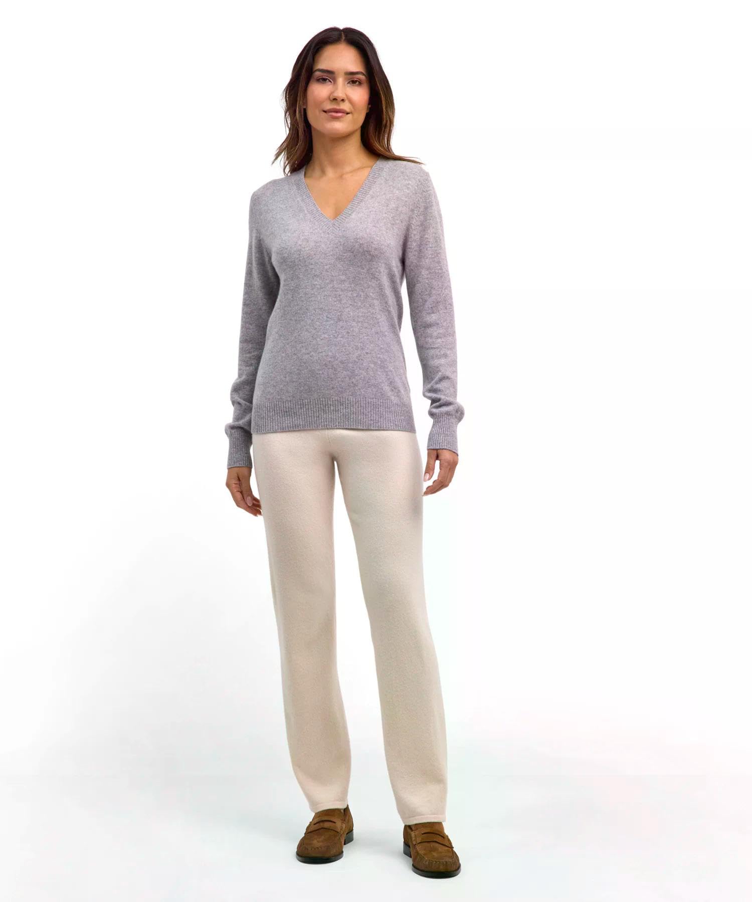 falke-luxury-classic-v-neck-pullover-damen-schwarz-kaschmir image 3
