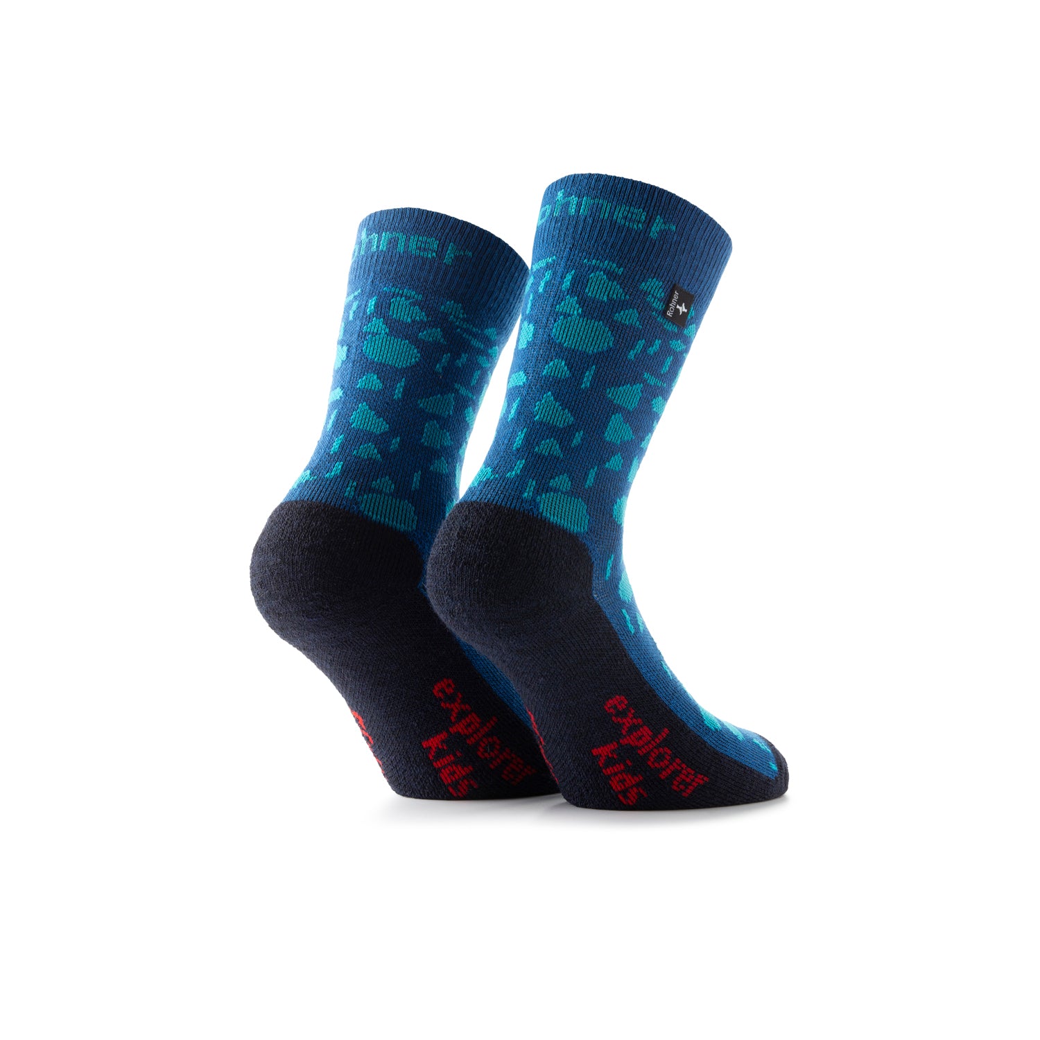 rohner-explorer-kids-wandersocken-kinder-wolle-blau-1-paar image 2