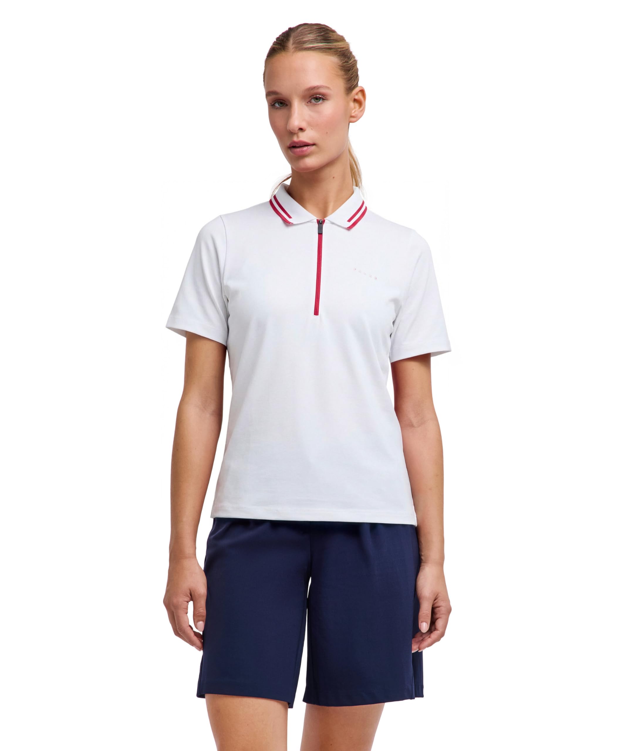 falke-golf-polo-shirt-damen-wei-regular-pique-mit-zip image 8