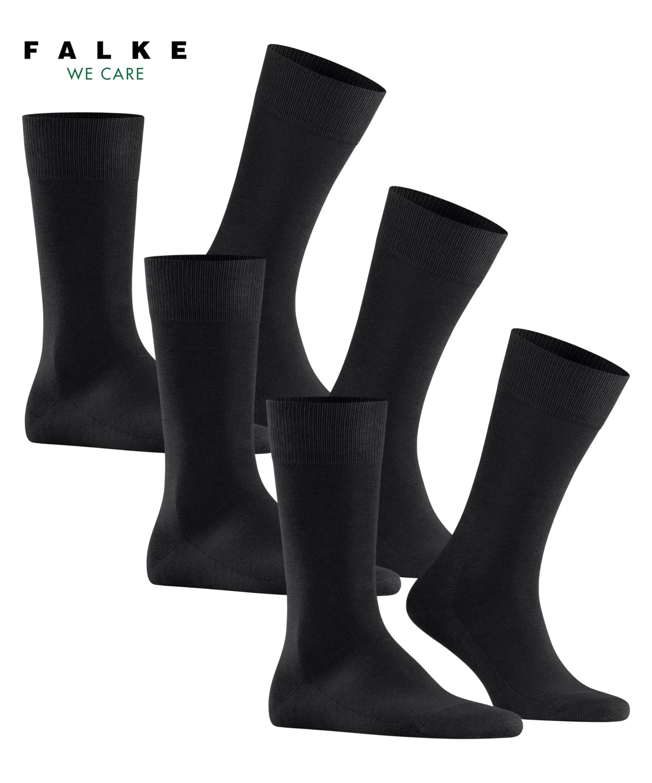 falke-family-herren-socken-schwarz-39-42-3er-pack-baumwolle image 3