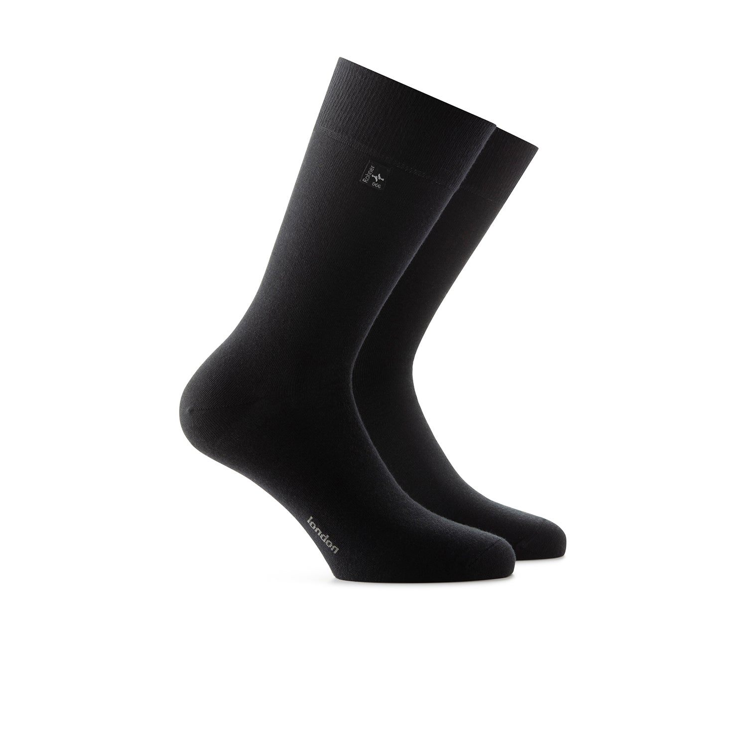 rohner-london-herrensocken-schwarz-kaschmir-baumwolle image 1