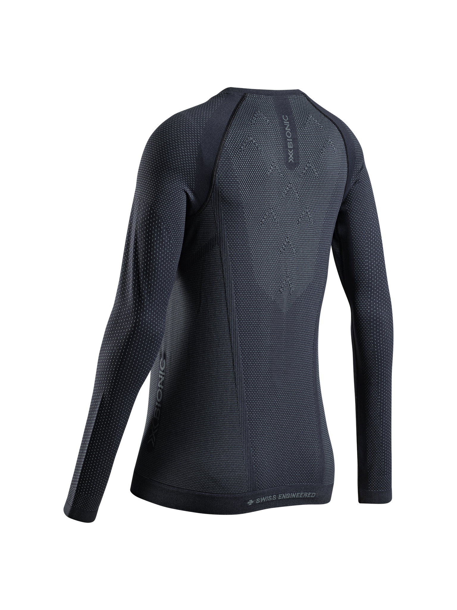x-bionic-xceed-run-shirt-langarm-damen-schwarz-grau image 2