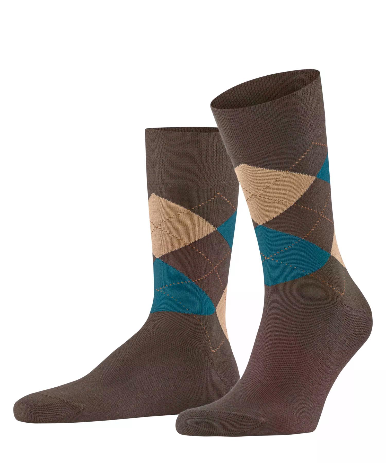 falke-sensitive-argyle-socken-braun-43-46-baumwolle-rauten image 1