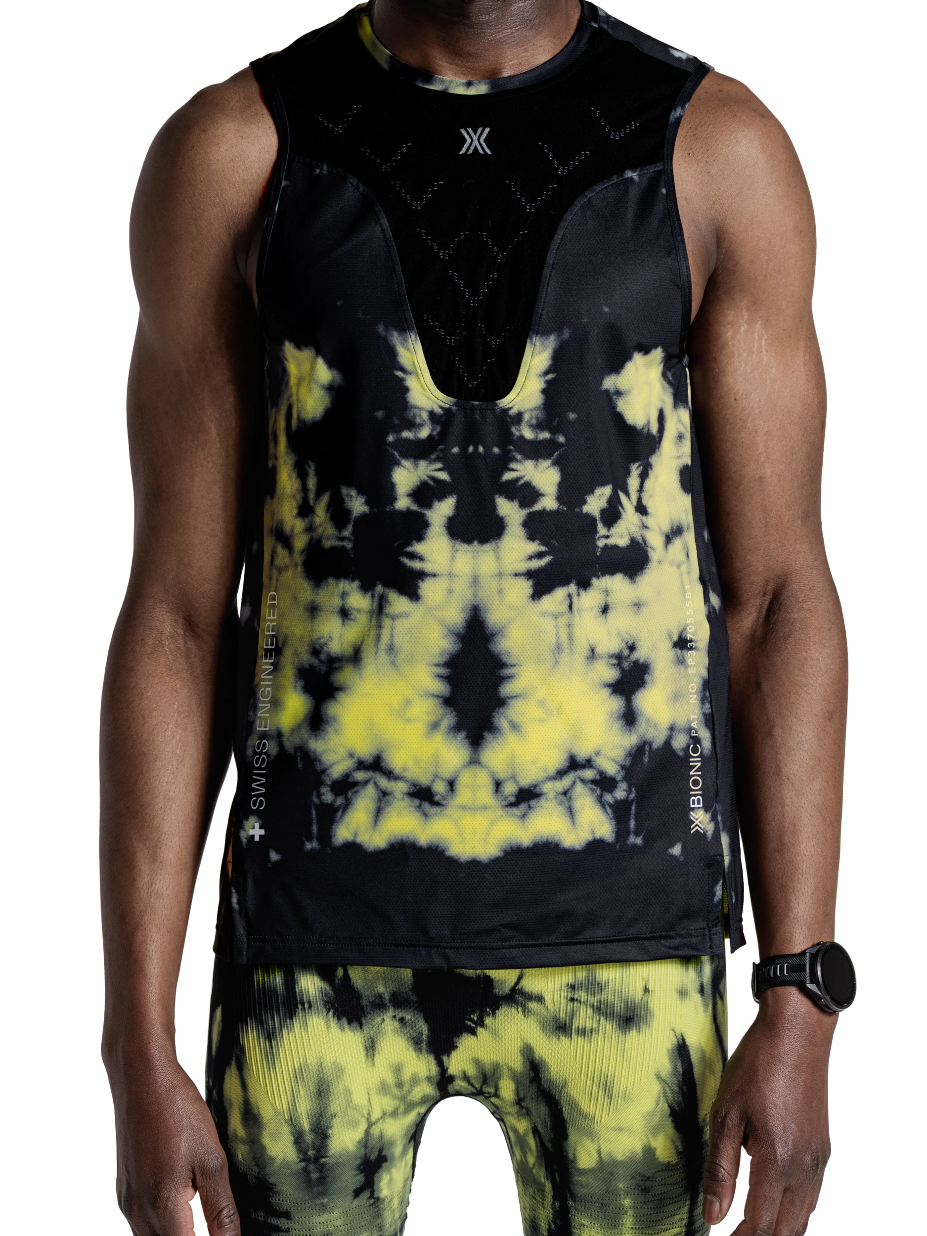 x-bionic-corefusion-run-tank-tanktop-tie-dye-electric-energy image 2