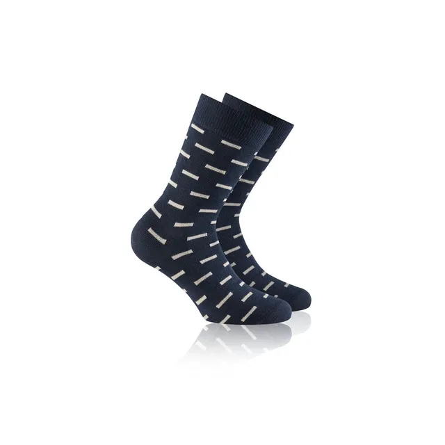 rohner-fashion-socken-marine-beige-temperaturausgleichend-1-paar image 1