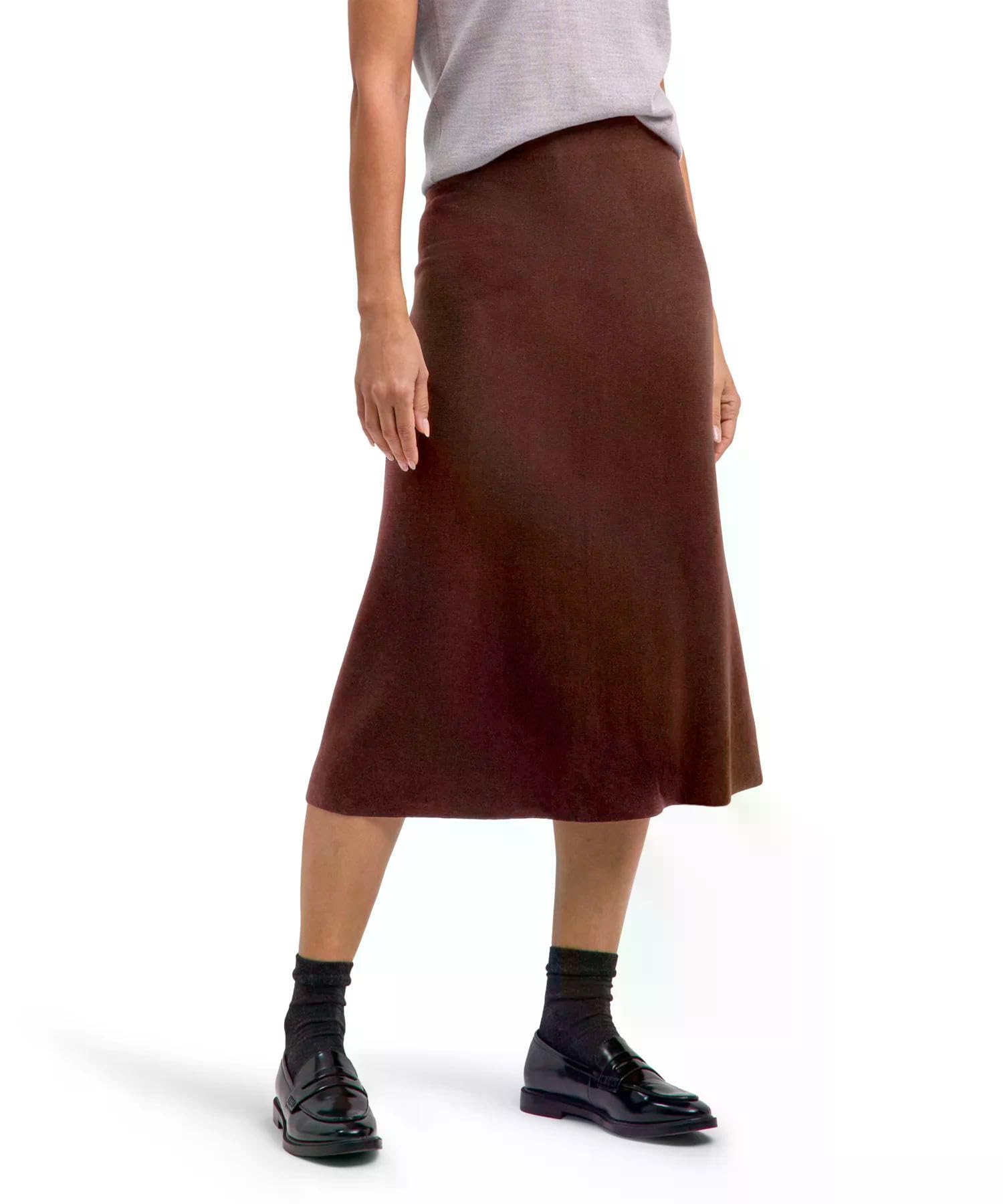 falke-favorites-merino-midi-rock-damenrock-a-linie image 8