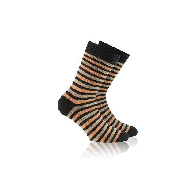 rohner-fashion-socken-black-orange-temperaturausgleichend image 1