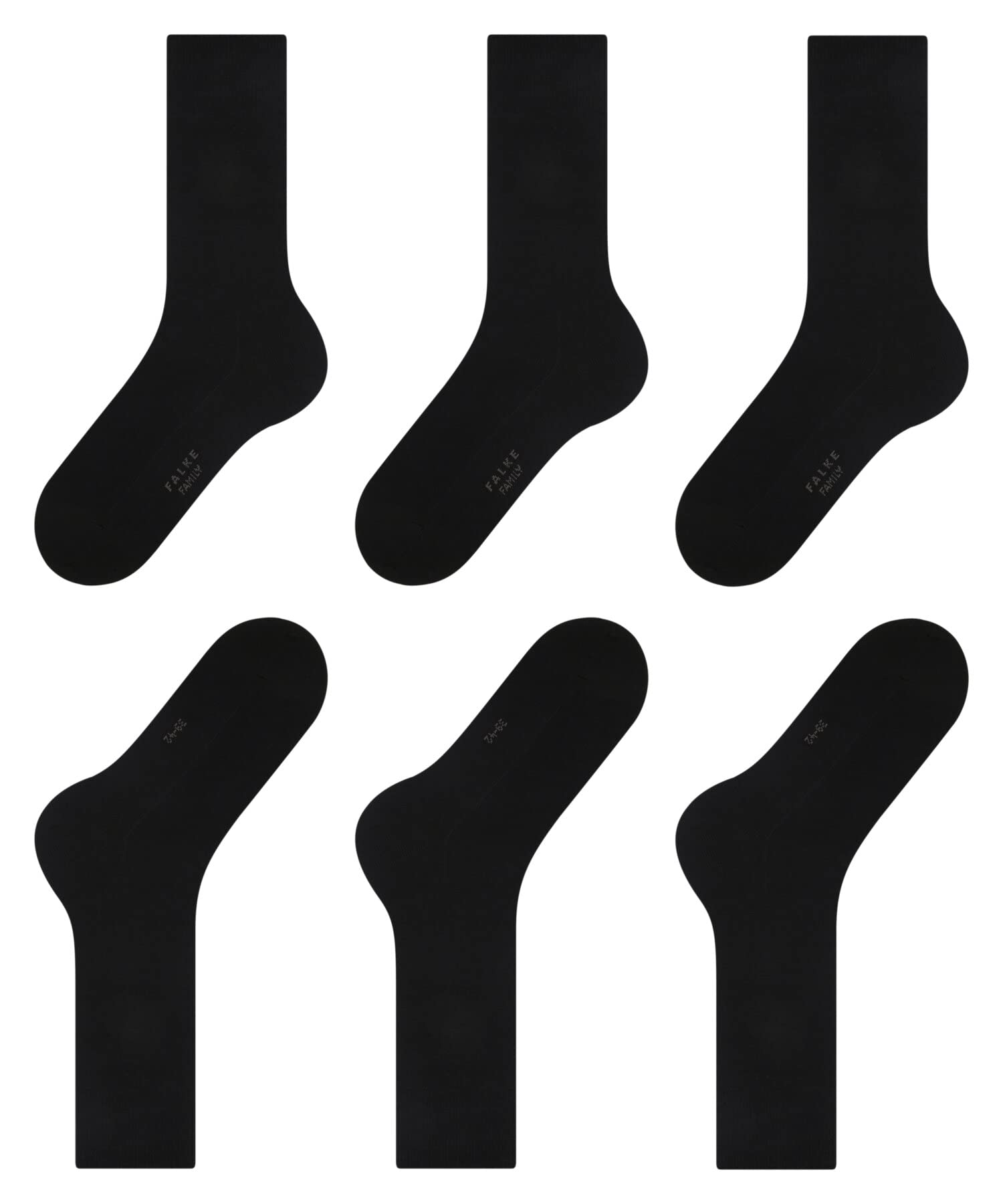 falke-family-herren-socken-schwarz-39-42-3er-pack-baumwolle image 5