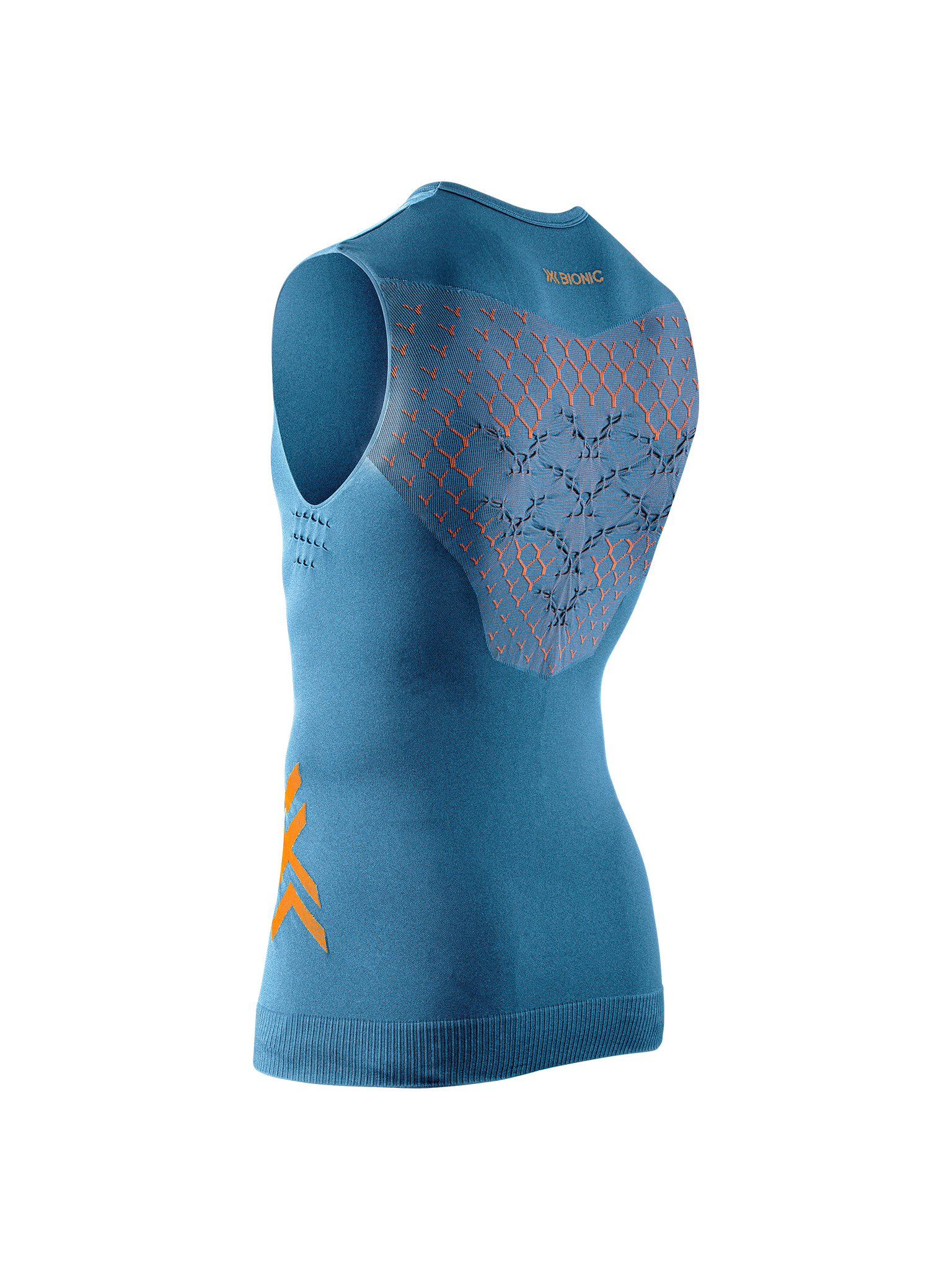 x-bionic-twyce-run-singlet-herren-mineral-blue-orange image 2