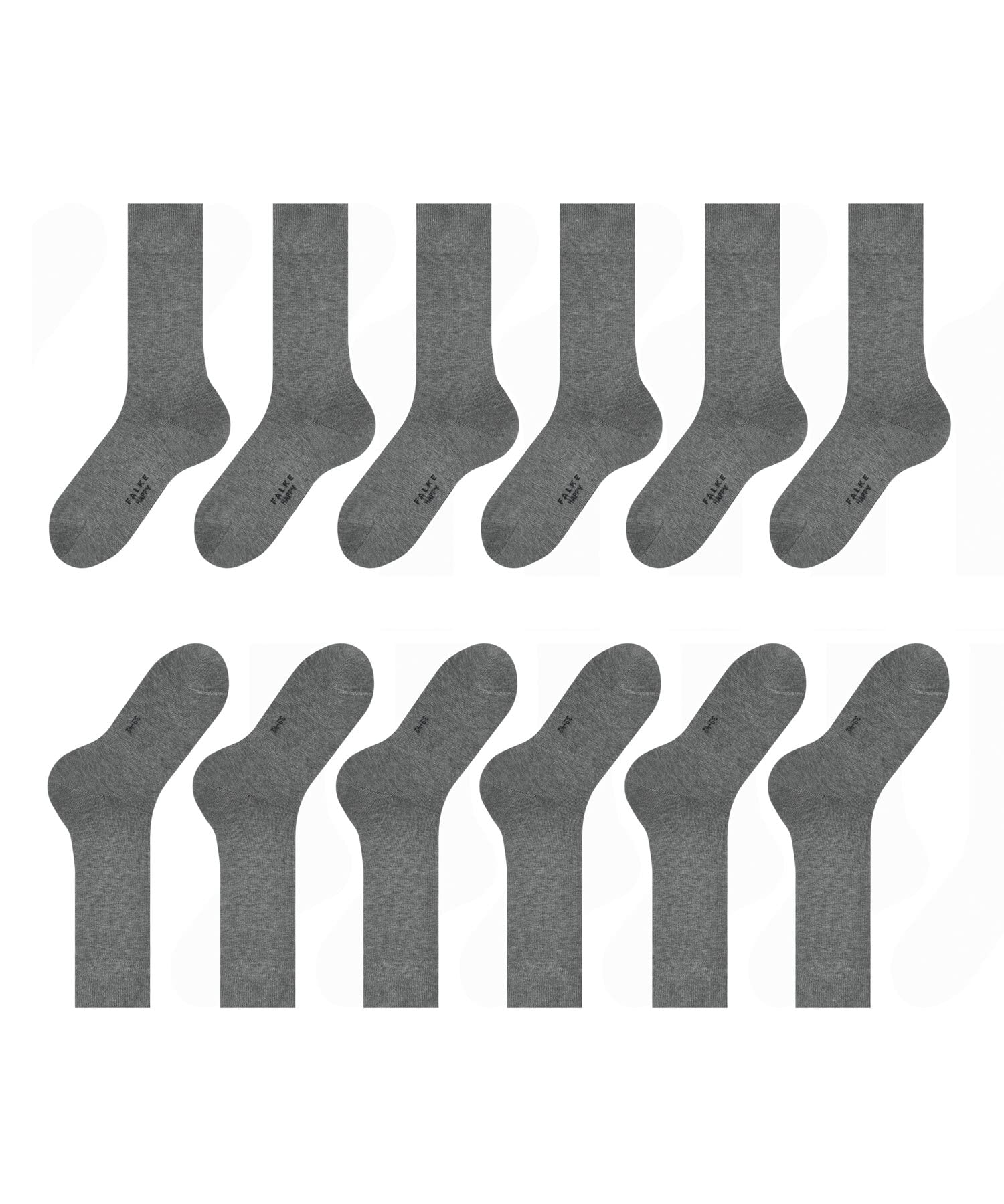 falke-happy-herrensocken-6-paar-baumwolle-schwarz-multipack image 5