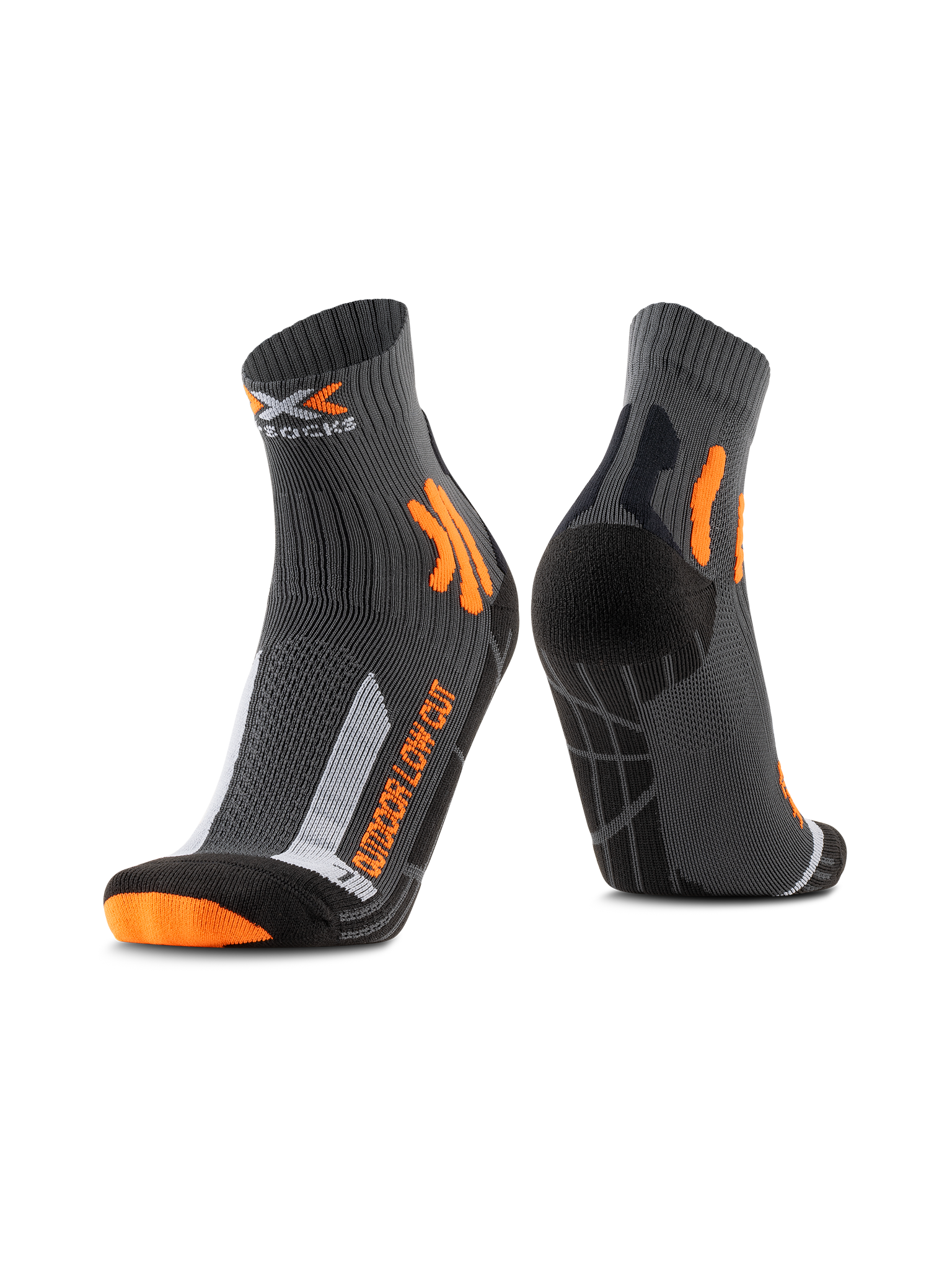 x-socks-trek-outdoor-low-cut-trekkingsocken-anthracite-red-35-38 image 3