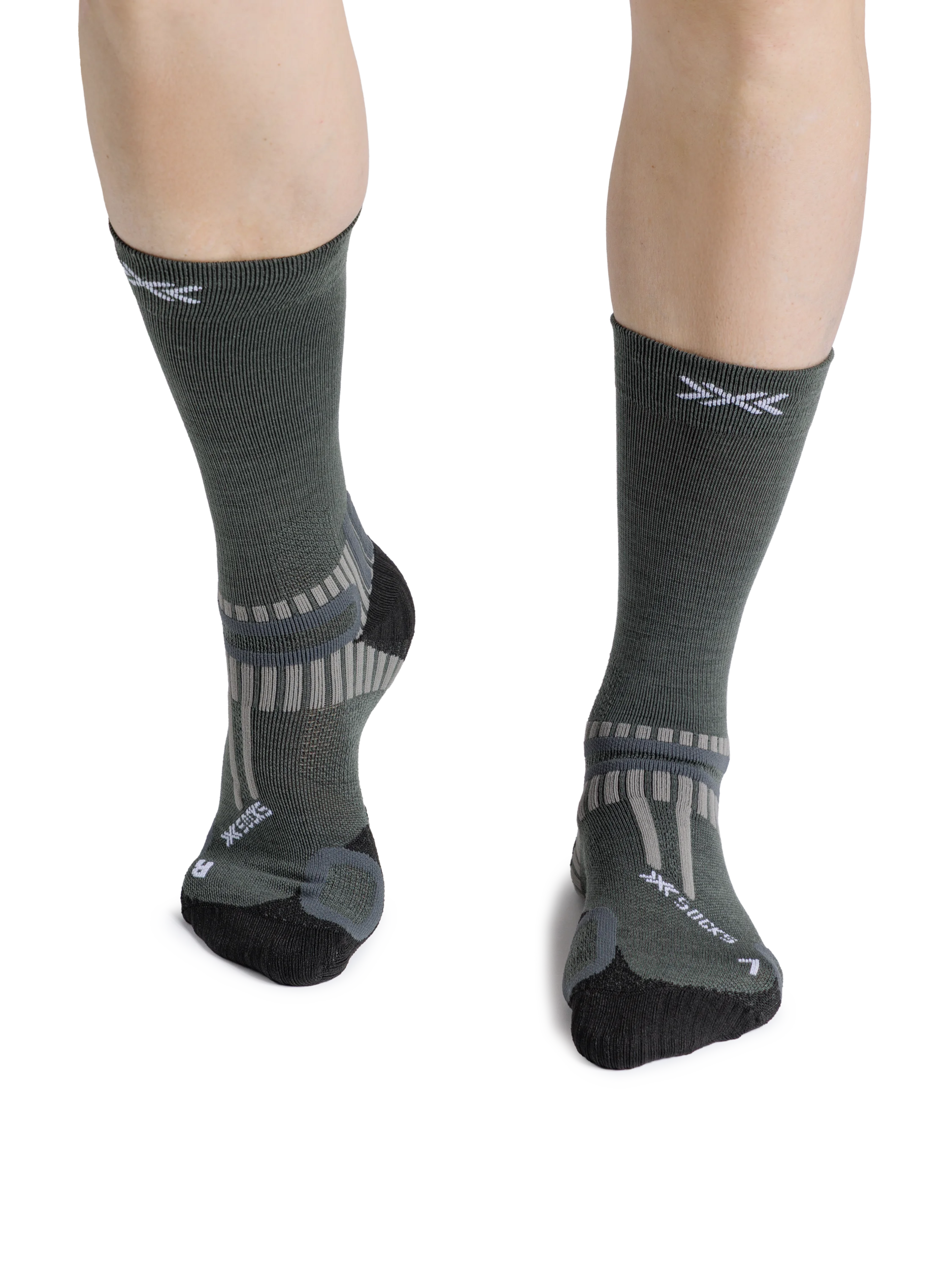 x-socks-hike-perform-merino-crew-wandersocken-heather-grey image 7