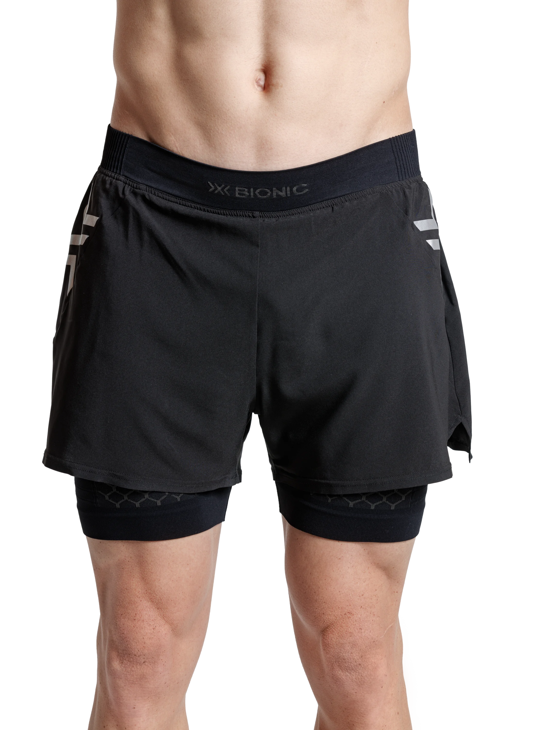 x-socks-twyce-race-2in1-shorts-herren-schwarz-laufhose image 2