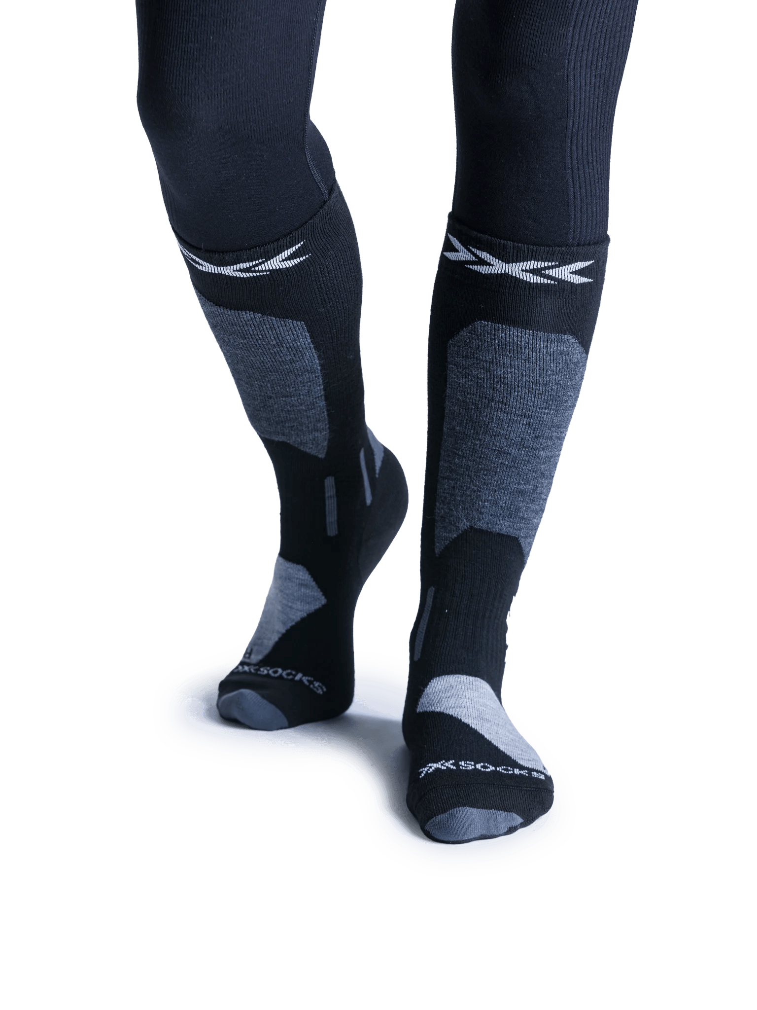 x-bionic-ski-discover-otc-jr-skisocken-x-black-light-grey-merino image 3