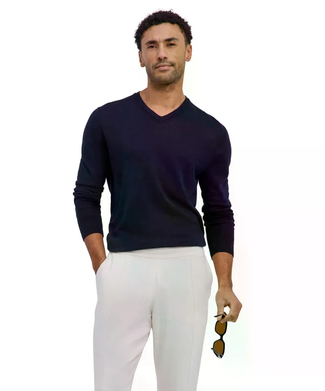falke-cotton-touch-finest-pullover-herren-v-ausschnitt-blau image 1