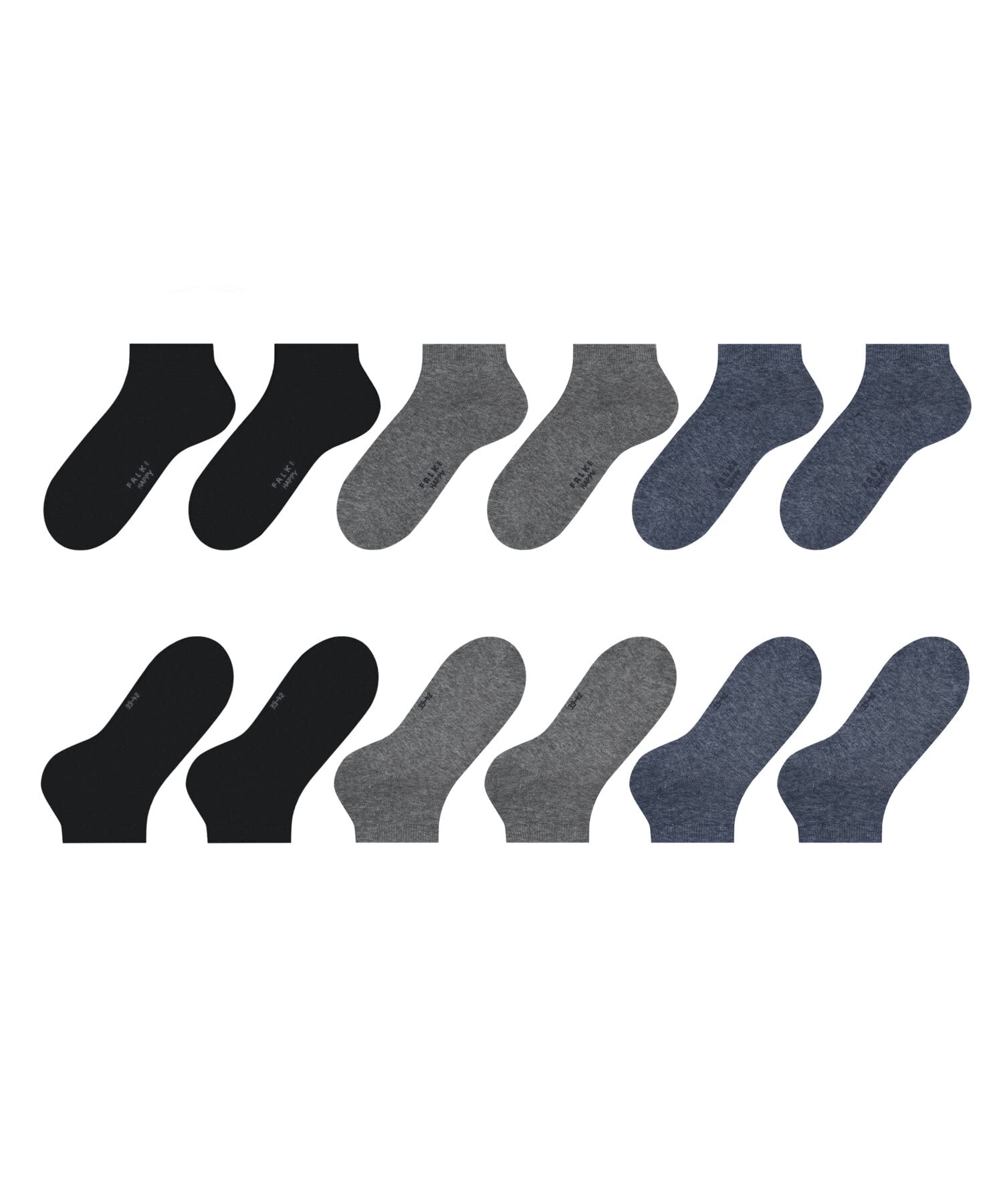 falke-happy-herren-sneakersocken-baumwolle-wei-39-42-6-paar image 5
