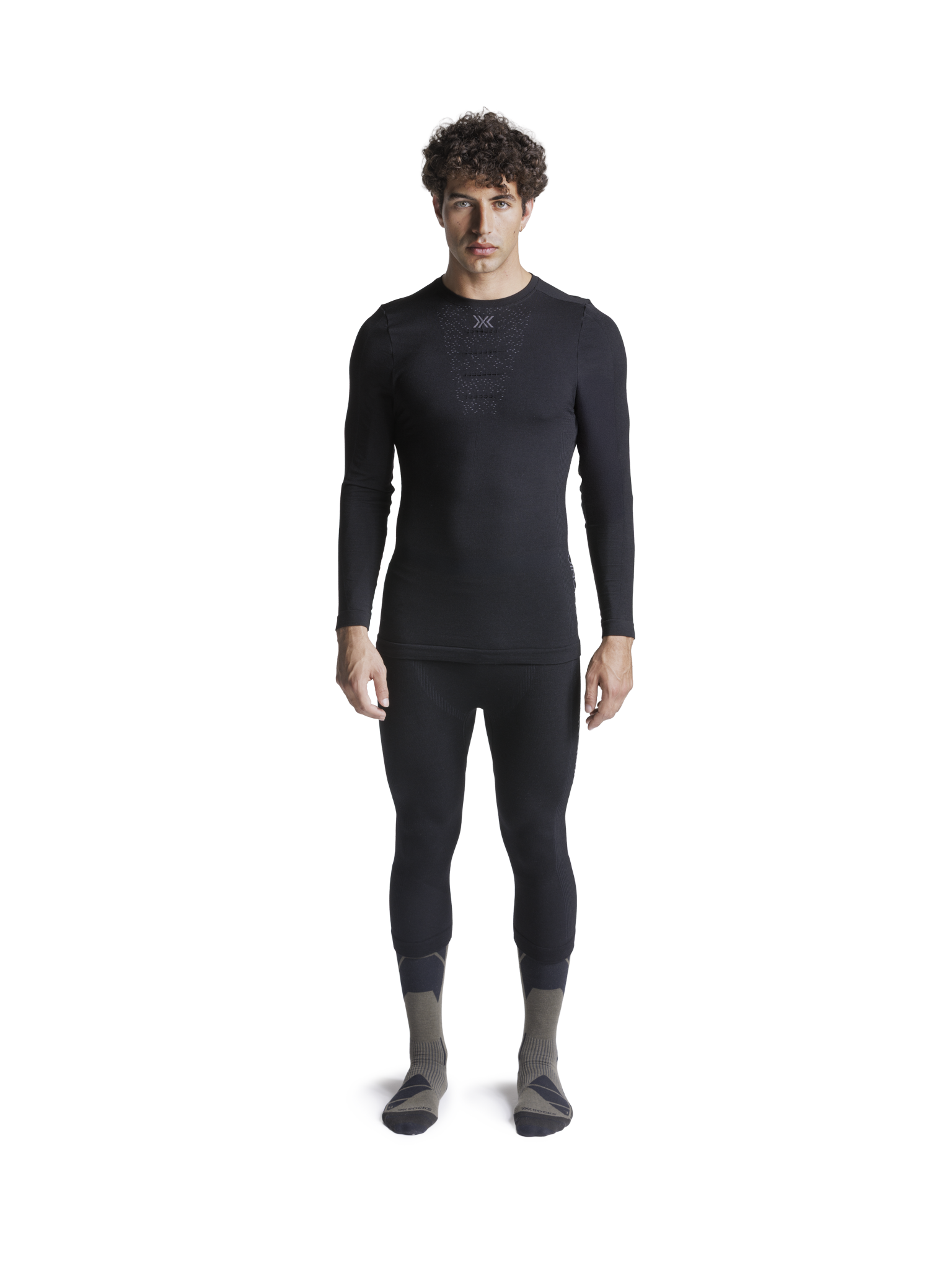 x-socks-mightywool-pants-3-4-hose-herren-schwarz-merino image 3