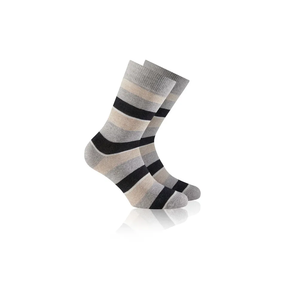 rohner-fashion-socken-gray-striped-grau-gestreift-temperaturausgleichend image 1
