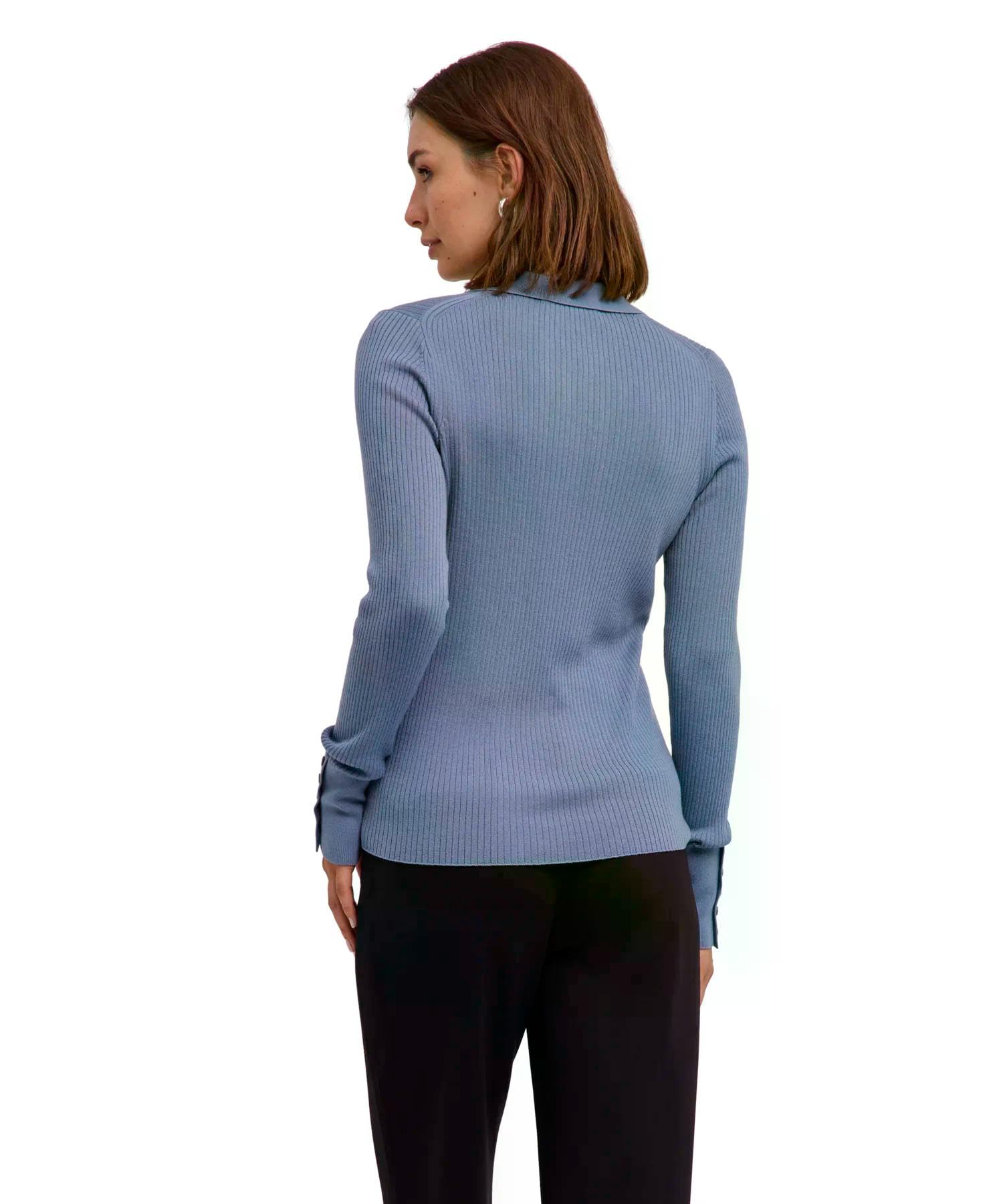 falke-favorites-merino-ultrafine-poloshirt-blau-leicht image 2