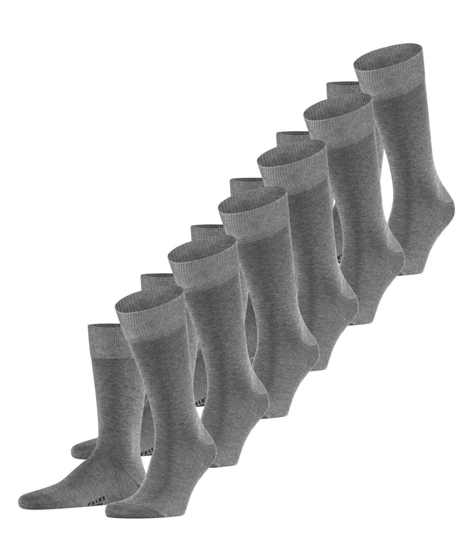 falke-happy-herrensocken-6-paar-baumwolle-schwarz-multipack image 1