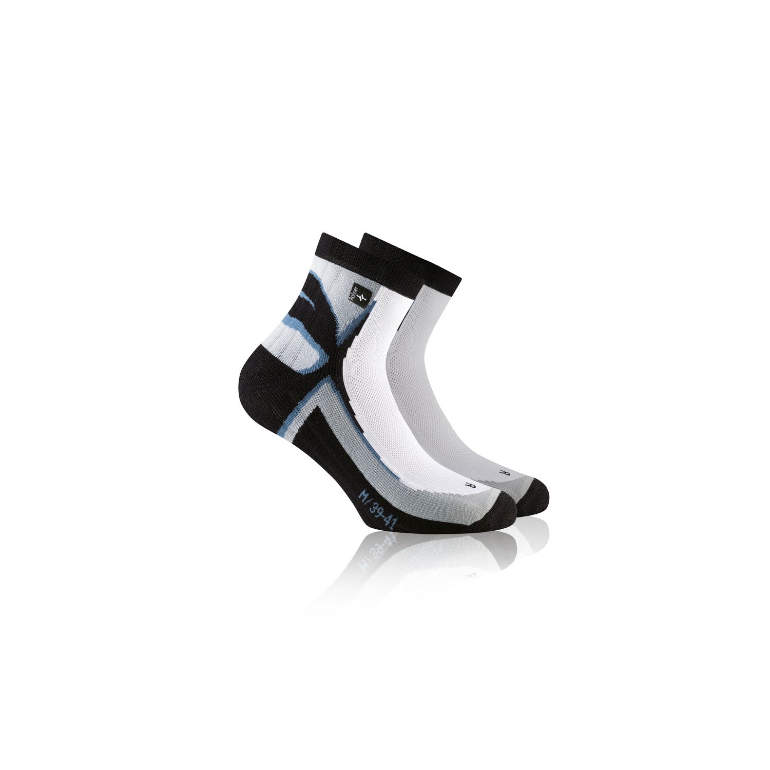 rohner-r-power-quarter-l-r-laufsocken-atlantic-39-41-atmungsaktiv image 1