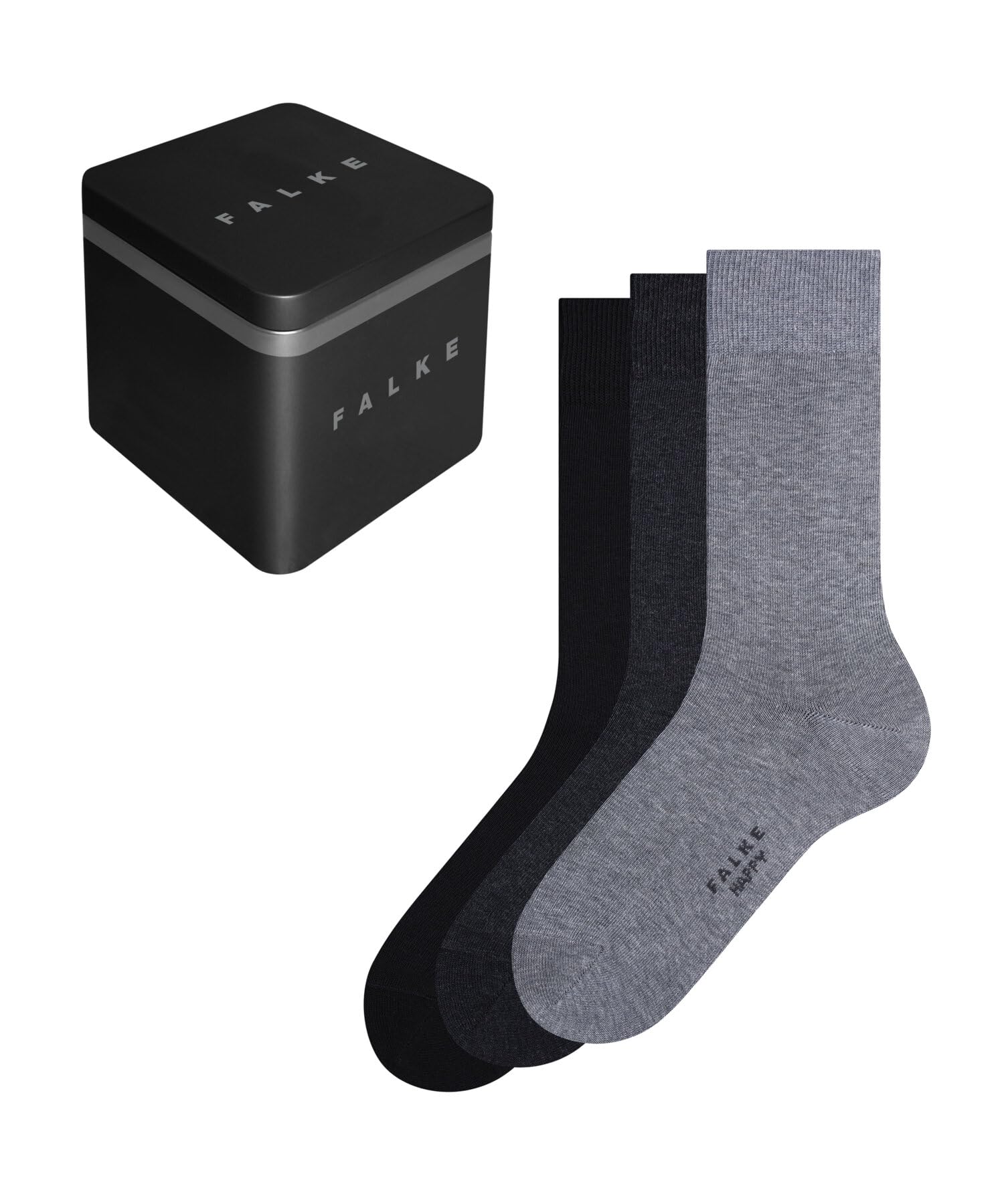 falke-happy-box-herrensocken-3-paar-39-42-black-grey-mix image 1