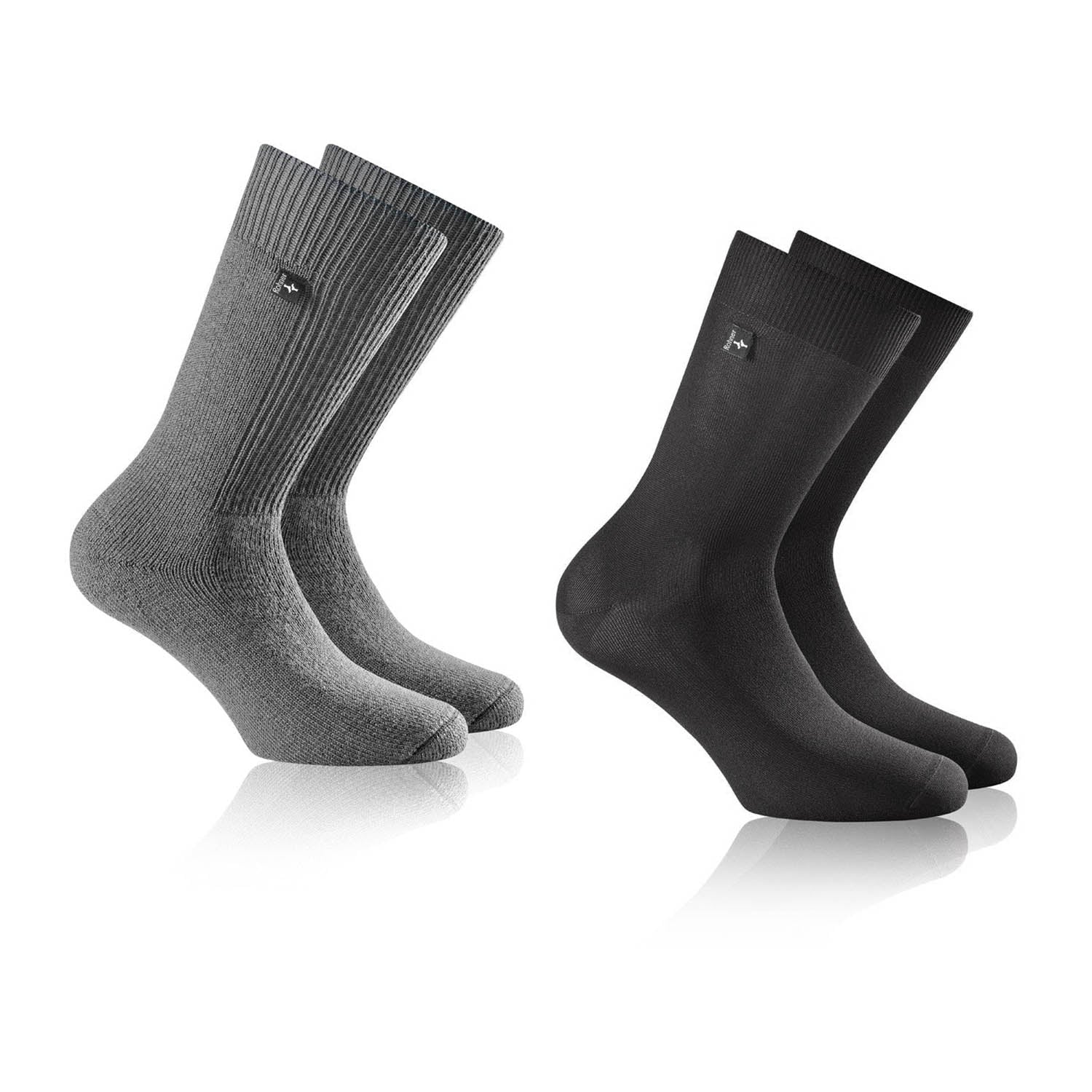 rohner-ski-winter-rs-starter-kit-socken-set-schwarz-wolle image 2