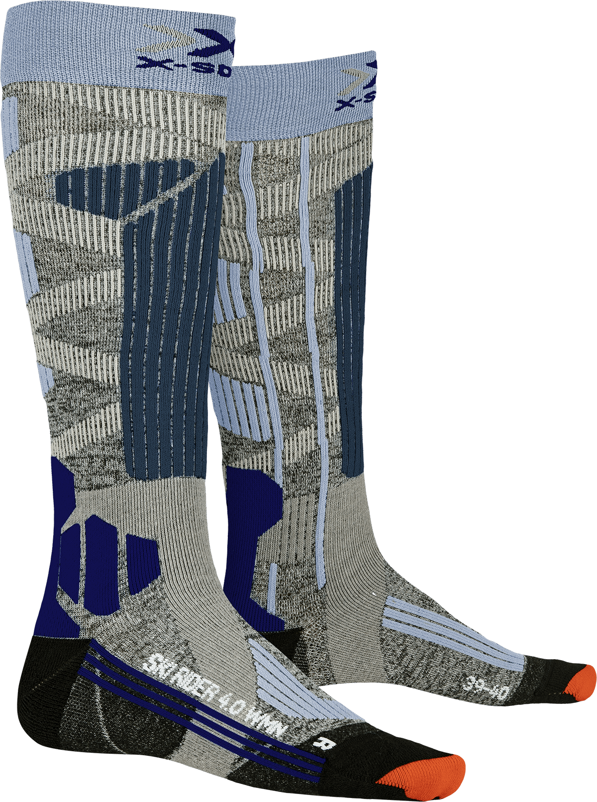 x-socks-ski-rider-4-0-wmn-skisocken-grey-damen image 4