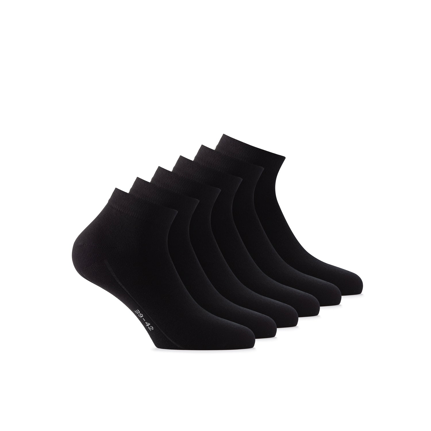 rohner-sneaker-sneakersocken-baumwolle-schwarz-39-42-15er image 1