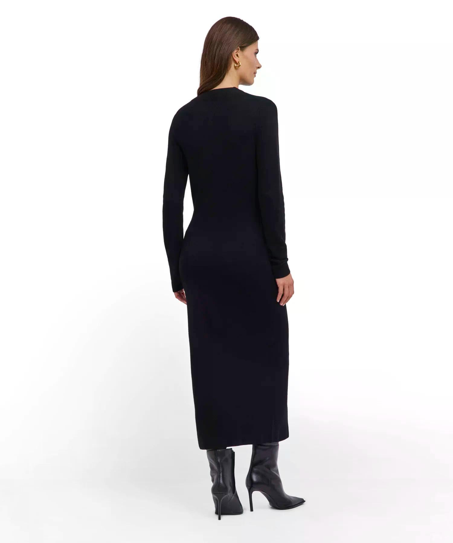 falke-favorites-ultrafine-kleid-damen-schwarz-merinowolle image 2