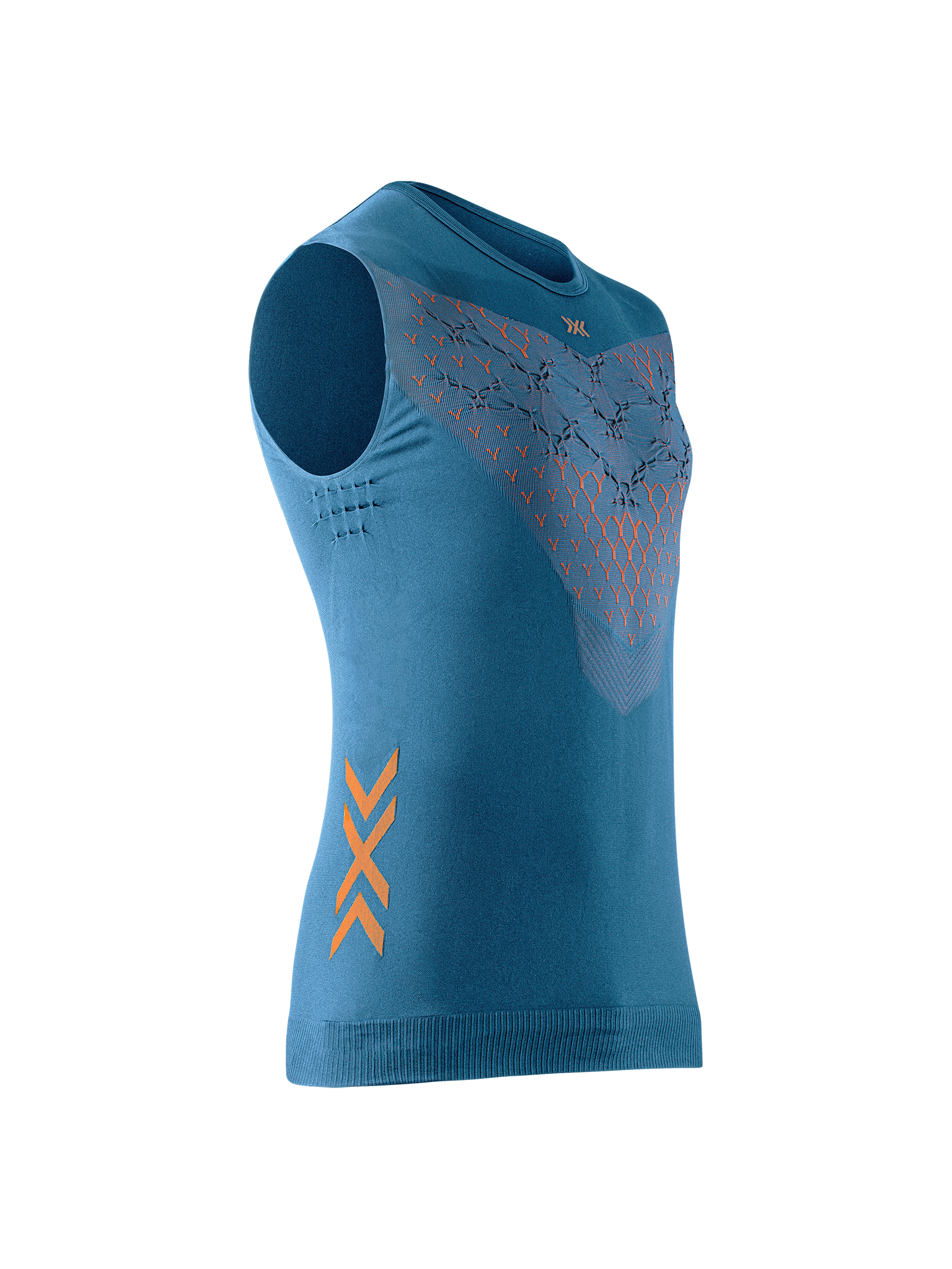 x-bionic-twyce-run-singlet-herren-mineral-blue-orange image 1