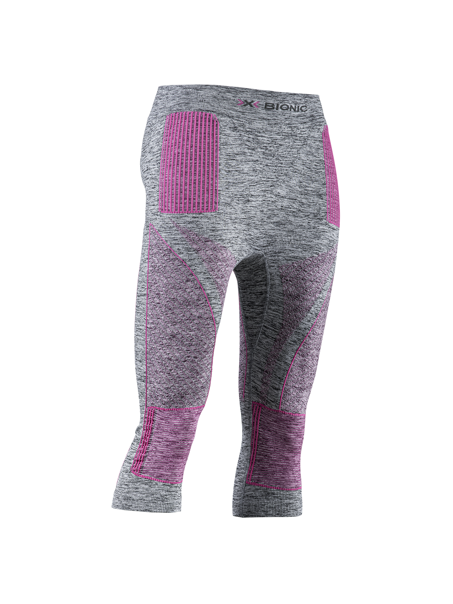 x-socks-energy-accumulator-4-0-melange-3-4-hose-damen-grau-pink image 1
