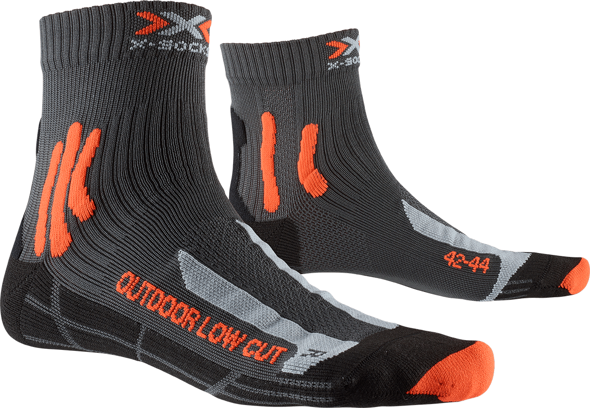 x-socks-trek-outdoor-low-cut-trekkingsocken-anthracite-red-35-38 image 4