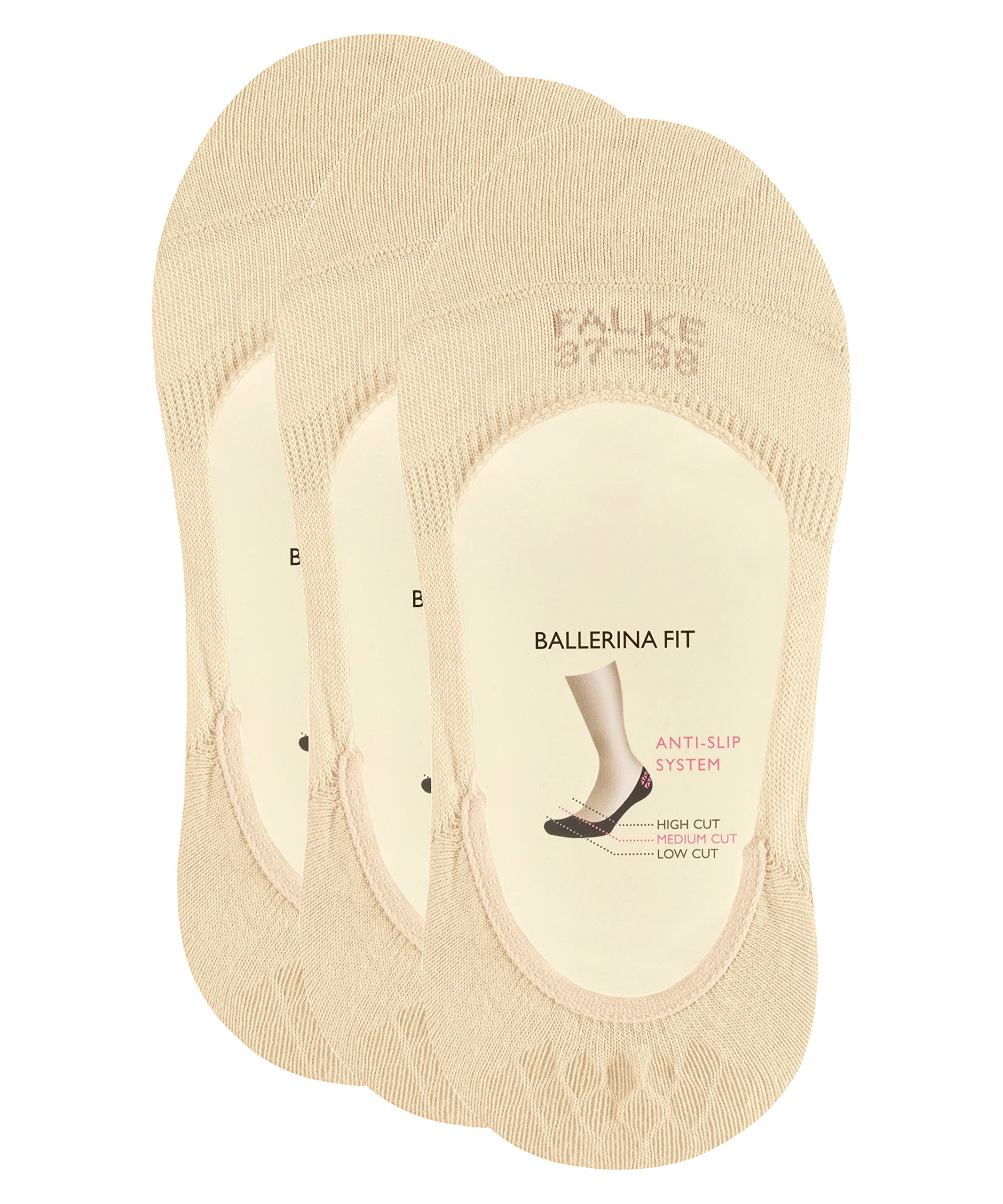 falke-step-invisible-f-linge-39-40-schwarz-3-paar-baumwolle image 6