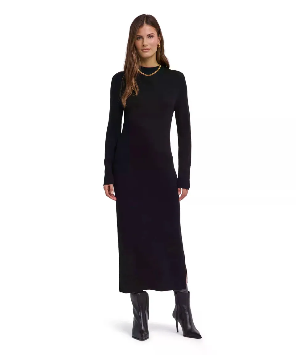 falke-favorites-ultrafine-kleid-damen-schwarz-merinowolle image 1
