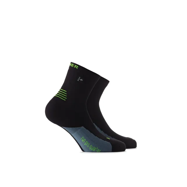 rohner-run-pro-quarter-laufsocken-schwarz-39-41-atmungsaktiv image 1