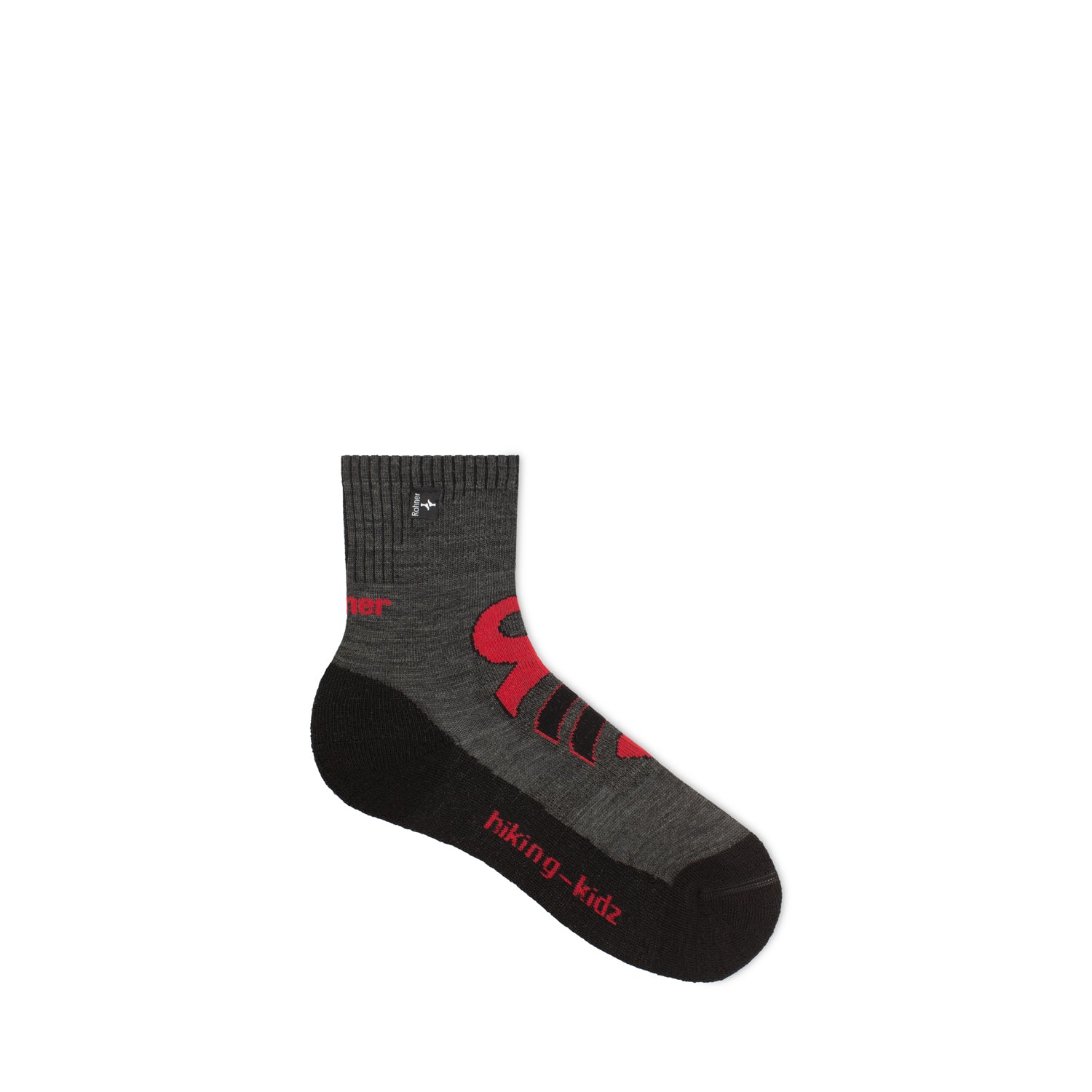 rohner-hiking-kids-wandersocken-anthracite-23-26-wolle image 3