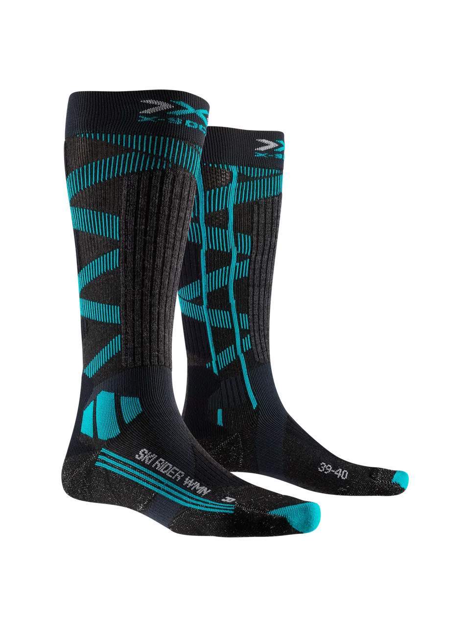 x-socks-ski-rider-silver-4-0-wmn-skisocken-grau-37-38 image 1