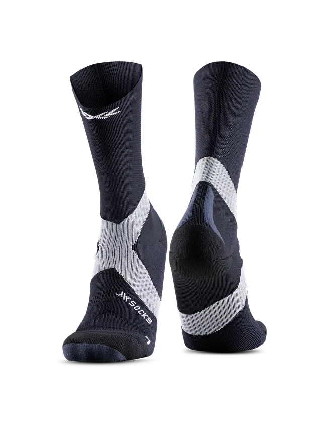 x-socks-bike-expert-crew-radsocken-black-charcoal-merino image 1