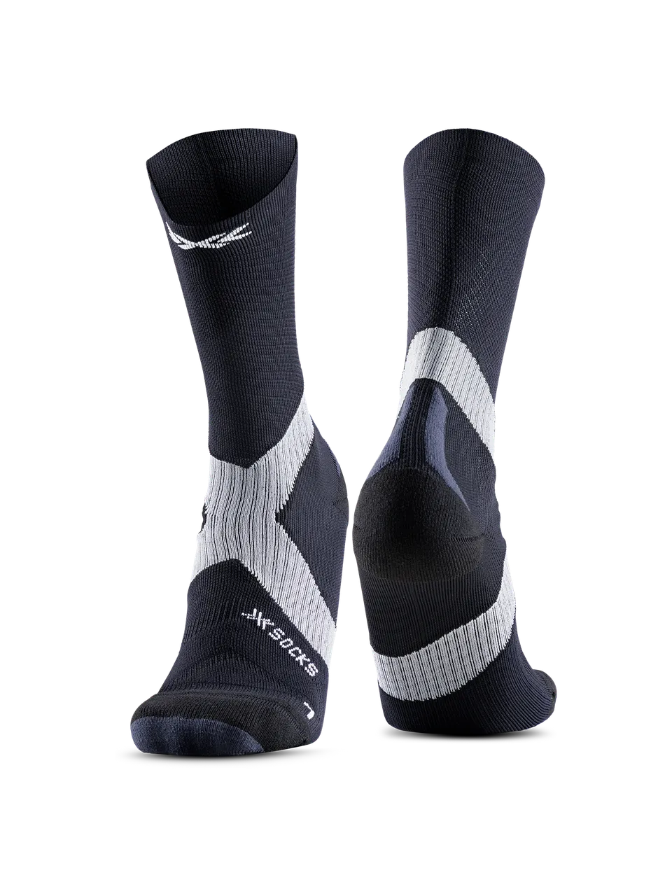 x-socks-bike-expert-crew-radsocken-black-charcoal-merino image 1