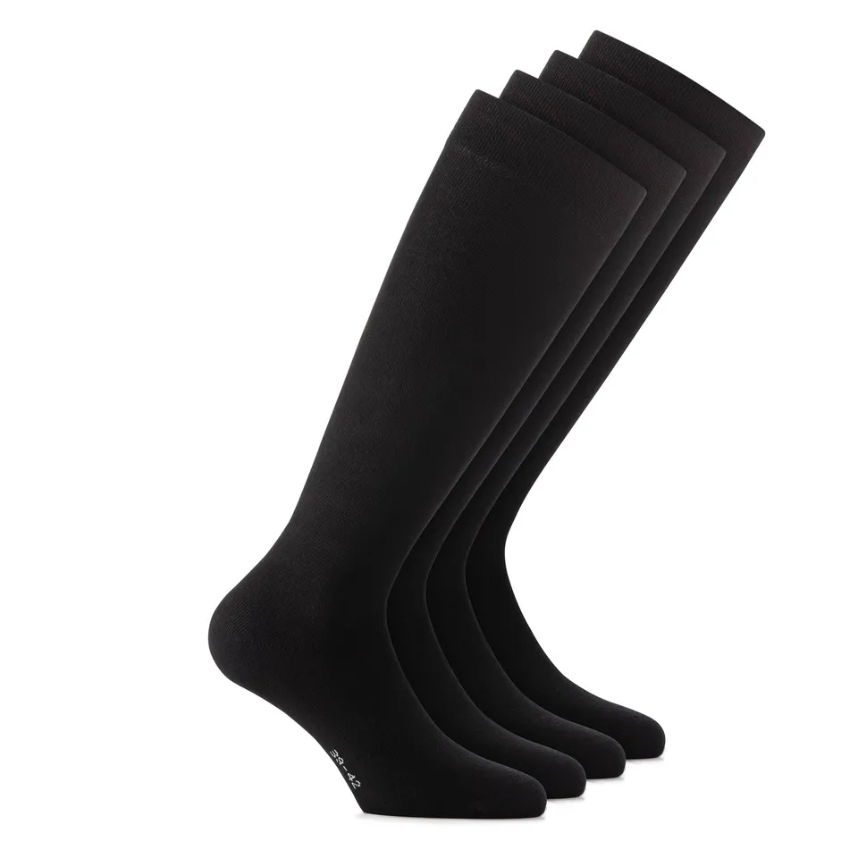 rohner-cotton-ii-long-baumwollsocken-schwarz-6er image 1