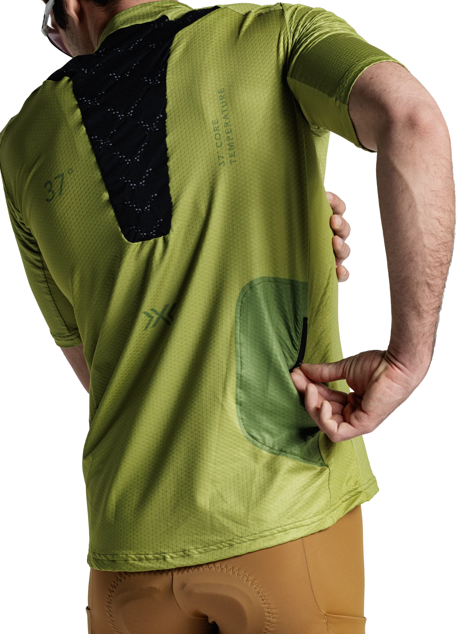 x-socks-corefusion-gravel-jersey-olive-green-m-polyester image 6