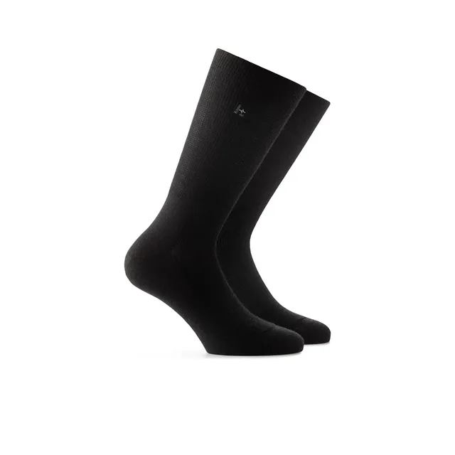 rohner-diabetic-wool-socks-diabetikersocken-schwarz-merinowolle image 1