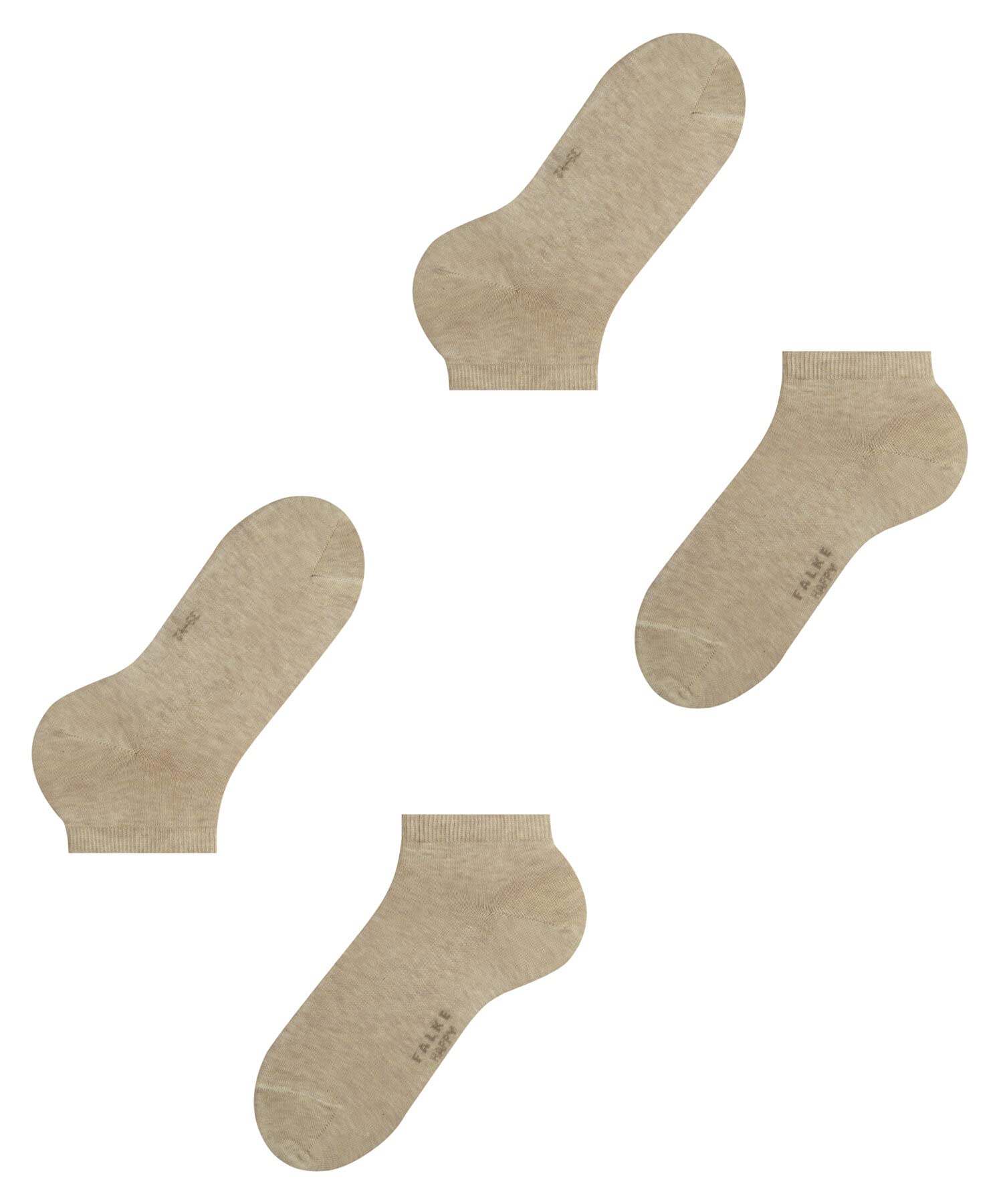 falke-happy-2-pack-sneakersocken-baumwolle-schwarz-wei image 5